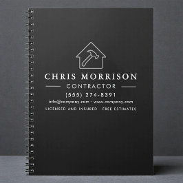 Building Construction Black Silver Notitieboek