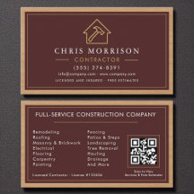 Building Construction Burgundy Gold Wood QR Code