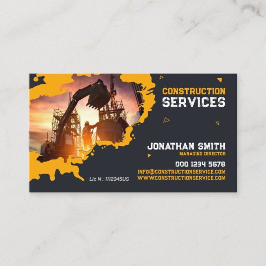 Building Construction, Concrete works, Excavation Visitekaartje (Voorkant)