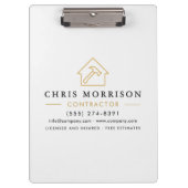 Building Construction Contractor White Gold Klembord (Voorkant)