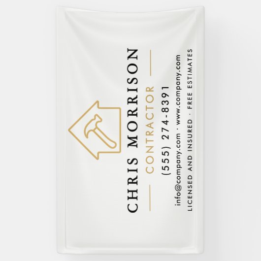 Building Construction Contractor White Gold Spandoek (Verticaal)