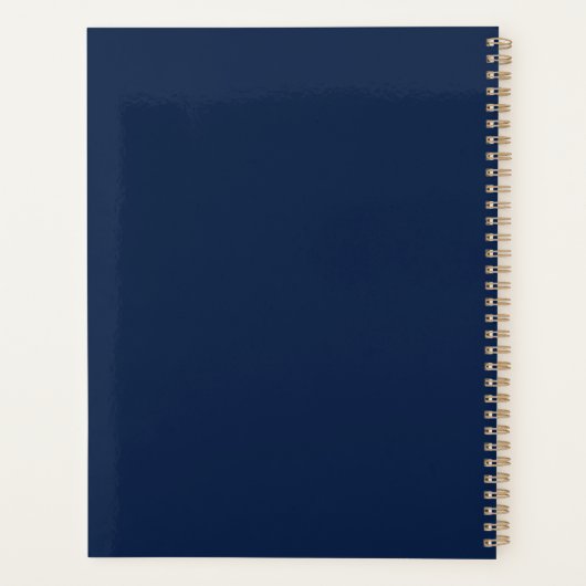 Building Construction Navy Blue Gold Project Planner (Achterkant)