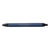 Building Construction Navy Blue Gold Zwarte Inkt Pen (Voorkant)