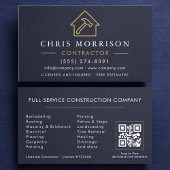 Building Construction Navy Blue Slate Stone Visitekaartje