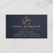 Building Construction Navy Blue Slate Stone Visitekaartje (Voorkant)