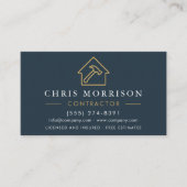 Building Construction QR Code Wood Grain Visitekaartje (Voorkant)