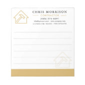 Building Construction White Gold Notitieblok (Voorkant)