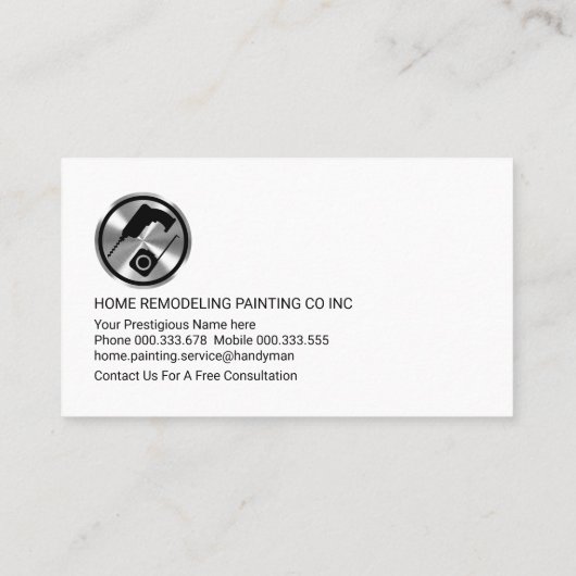 Building Frame Handyman Repair Visitekaartje (Achterkant)