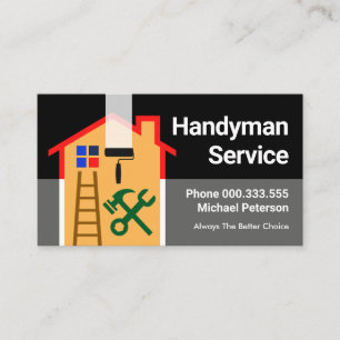 Building Home Reparatie Handyman Service Visitekaartje