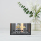 Building Key-Logo | Metallic Visitekaartje (Staand voorkant)