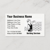 Building Services Cartoon Visitekaartje (Voorkant)