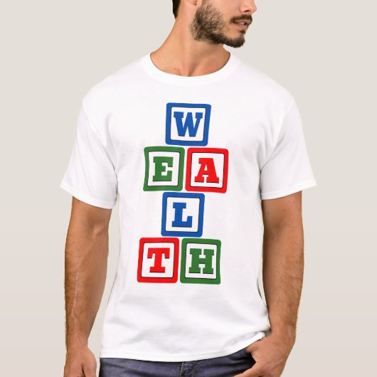 Building Wealth Block beroemd gemaakt door Block F T-shirt (Voorkant)