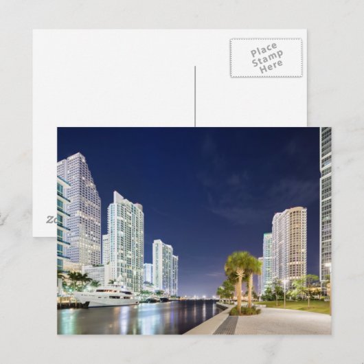 Buildings along the Miami River Riverwalk Briefkaart (Voorkant / Achterkant)