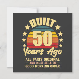 Built 50 Years Ago All Parts Original 50 Birthday Magnetische Uitnodiging