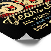 Built 55 Years Ago Funny 55th Birthday Usa Flag  Poster (Hoek)