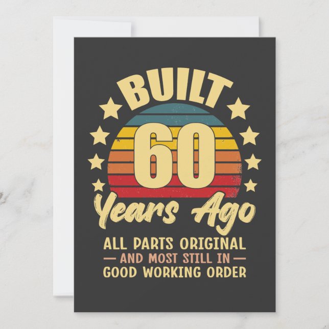Built 60 Years Ago All Parts Original 60 Birthday (Voorkant)