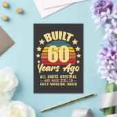 Built 60 Years Ago All Parts Original 60 Birthday Acryl Uitnodigingen (Insitu (Huwelijk))