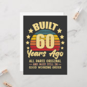 Built 60 Years Ago All Parts Original 60 Birthday Kaart (Voorkant / Achterkant in situ)