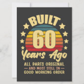 Built 60 Years Ago All Parts Original 60 Birthday Kaart (Voorkant)