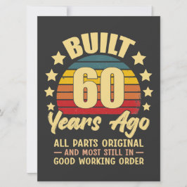 Built 60 Years Ago All Parts Original 60 Birthday Kaart