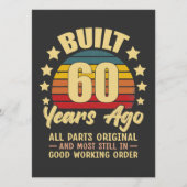 Built 60 Years Ago All Parts Original 60 Birthday Kaart (Voorkant)