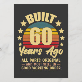 Built 60 Years Ago All Parts Original 60 Birthday Kaart