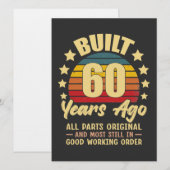 Built 60 Years Ago All Parts Original 60 Birthday Kaart (Voorkant / Achterkant)