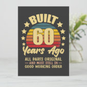 Built 60 Years Ago All Parts Original 60 Birthday Kaart (Staand voorkant)