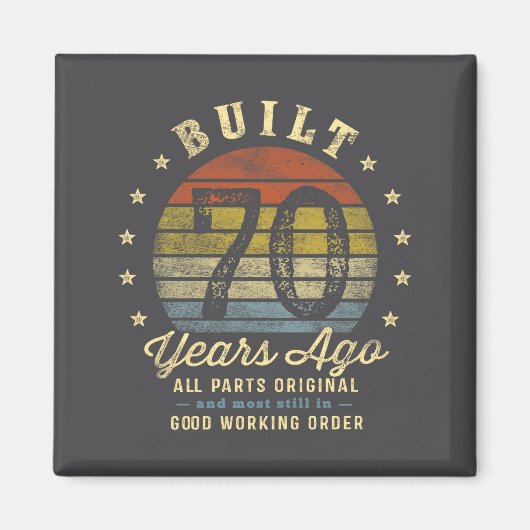 Built 70 Years Ago - All Parts Original 70th Birth Magneet (Voorkant)