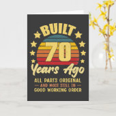 Built 70 Years Ago All Parts Original 70th Birthda Kaart (Gele Bloem)