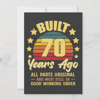 Built 70 Years Ago All Parts Original 70th Birthda Kaart