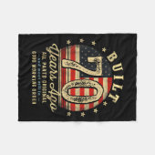 Built 70 Years Ago Funny 70th Birthday Usa Flag Fleece Deken (Voorkant (Horizontaal))