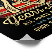 Built 70 Years Ago Funny 70th Birthday Usa Flag  Poster (Hoek)