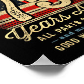 Built 75 Years Ago Funny 75th Birthday Usa Flag Poster (Hoek)