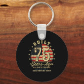 Built 75 Years Ago Funny 75th Birthday Usa Flag Sleutelhanger (Voorkant)