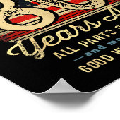 Built 80 Years Ago Funny 80th Birthday Usa Flag Poster (Hoek)