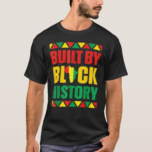 Built By Black History BHM African Pride Month Men T-shirt (Voorkant)