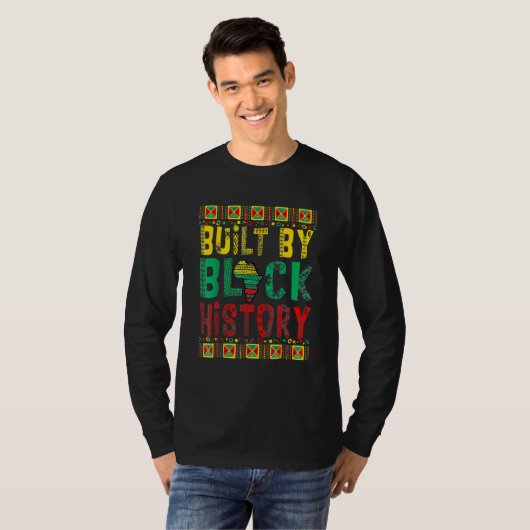Built By Black History BHM African Pride Month Men T-shirt (Voorkant volledig)