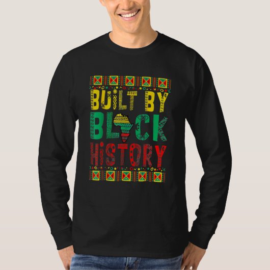 Built By Black History BHM African Pride Month Men T-shirt (Voorkant)