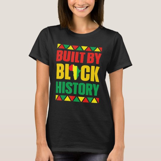 Built By Black History Month Afro Frican Pride Men T-shirt (Voorkant)