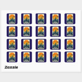 Built by Workers Retro Labor Day Shirt Vierkante Sticker (Vel)