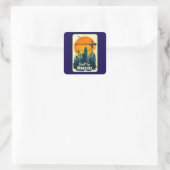 Built by Workers Retro Labor Day Shirt Vierkante Sticker (Tas)