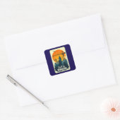 Built by Workers Retro Labor Day Shirt Vierkante Sticker (Envelop)