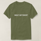 Built Different – Bold Motivational Men's Shirt (Design voorkant)