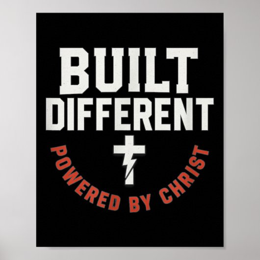 Built Different Powered By Christ Christian Philip Poster (Voorkant)