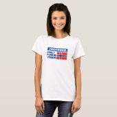 "Built Fjord Tough" en Noorse vlag T-shirt (Voorkant volledig)