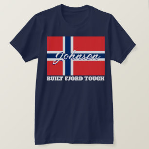 "Built Fjord Tough" en Noorse vlag T-shirt