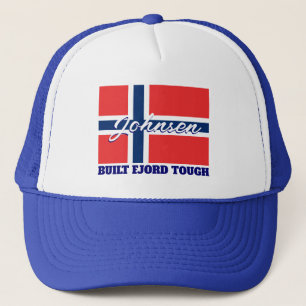 "Built Fjord Tough" en Noorse vlag Trucker Pet