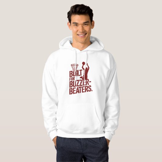 Built For Buzzer Beaters Clutch Player Silhouette Hoodie (Voorkant volledig)