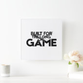 Built For The Long Game Minimalist Square Clock Vierkante Klok (Huis)